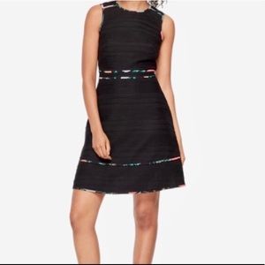 kate spade Blossom Trim Black A Line Dress